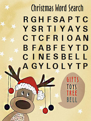 Christmas Word Search - Gifts Toys Tree Bell