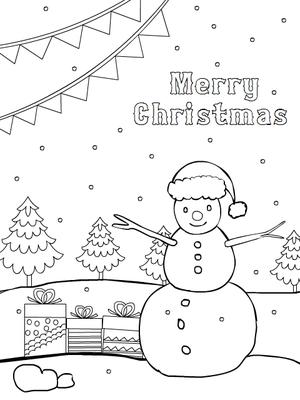 Merry Christmas - Coloring Card