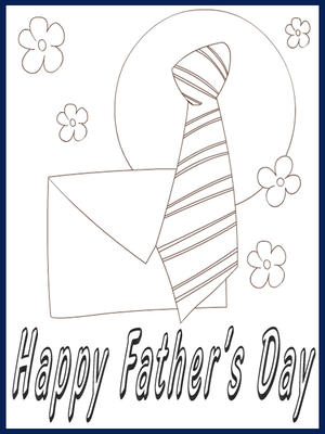 Happy Father's Day - Coloring Card
