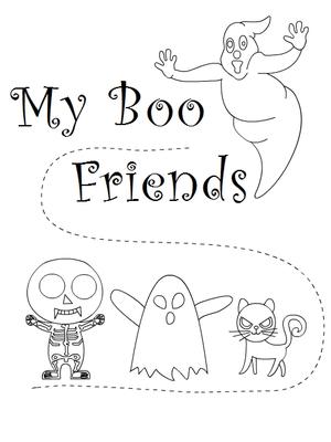 My Boo Friends - Coloring Card