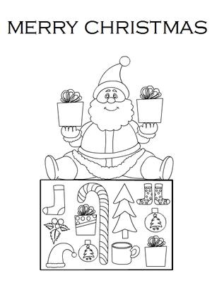 Merry Christmas - Coloring Card