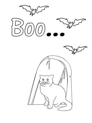 Boo... - Coloring Card