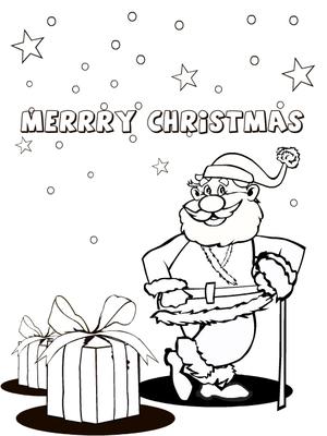 Merry Christmas - Coloring Card