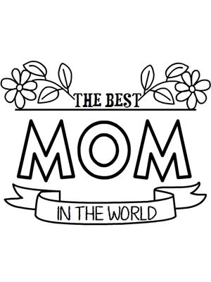 Mothers Day Coloring Card