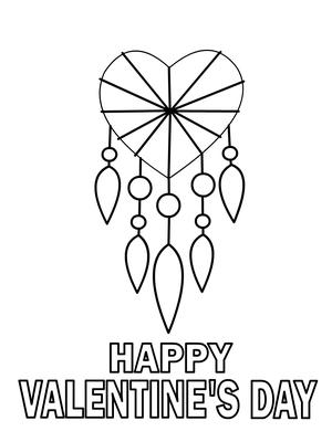 Happy 
Valentine's Day - Coloring Card