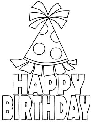 Happy Birthday - Coloring Card