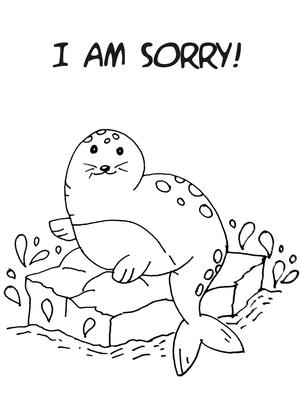 I am Sorry!! - Coloring Card