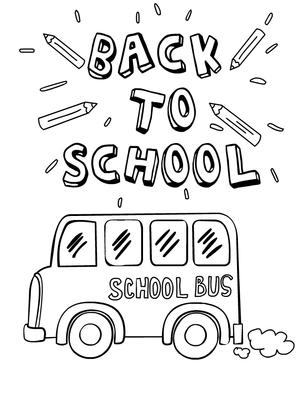 Back to School Coloring Card