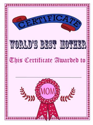 Best Mother Certificate