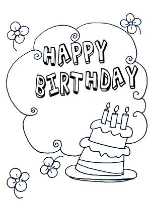 Happy Birthday - Coloring Card