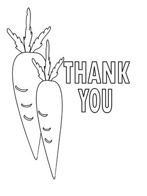 Thank You - Coloring Card