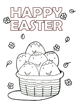 Easter Coloring Card