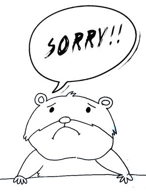 Sorry!! - Coloring Card