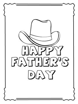 Happy Father's Day - Coloring Card