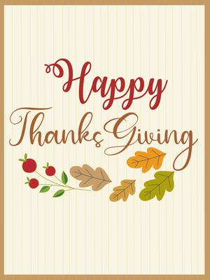 Happy 
Thanksgiving