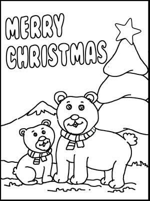 Merry Christmas - Coloring Card