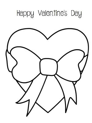 Happy 
Valentine's Day - Coloring Card