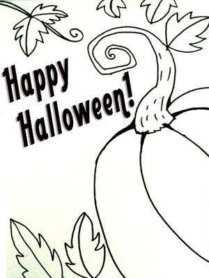 Happy 
Halloween - Coloring Card
