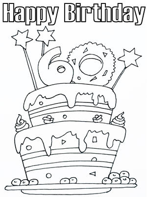 Happy Birthday - Coloring Card