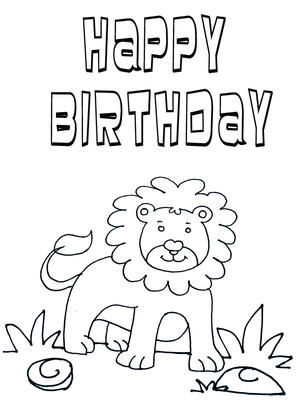 Happy Birthday - Coloring Card