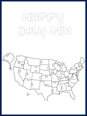July 4th - Color your card 2