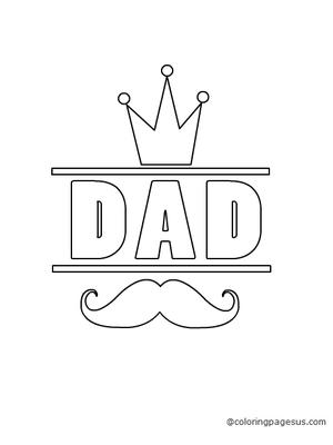 DAD - Father's Day Coloring Card