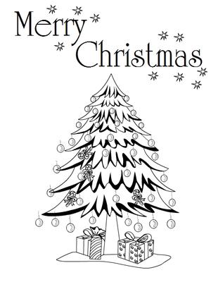 Merry Christmas - Coloring Card