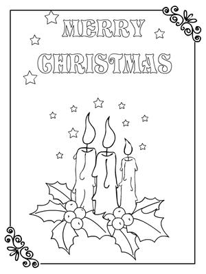 Merry Christmas - Coloring Card
