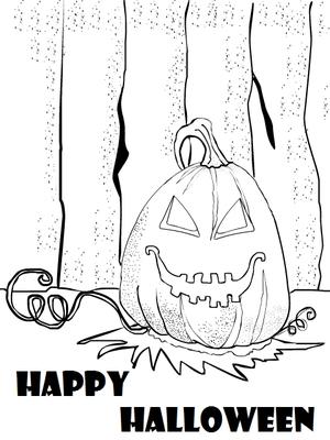 Happy 
Halloween - Coloring Card