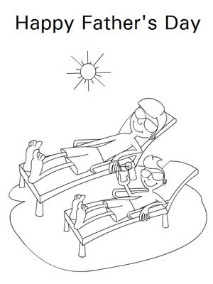 Happy Father's Day - Coloring Card
