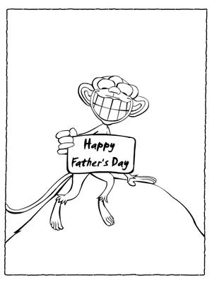 Happy Father's Day - Coloring Card