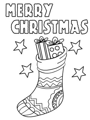 Merry Christmas - Coloring Card