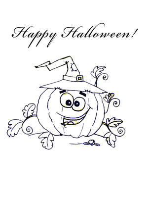 Happy Halloween! - Coloring Card