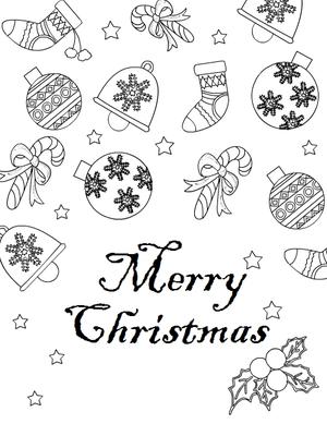 Merry Christmas - Coloring Card