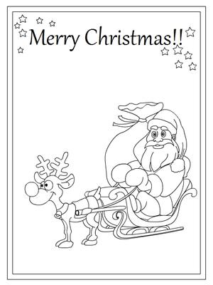 Merry Christmas - Coloring Card