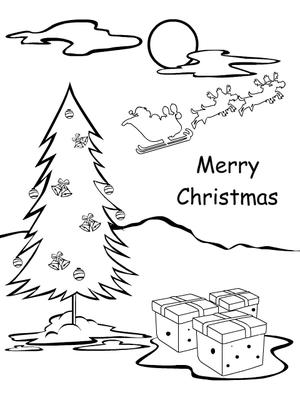 Merry Christmas - Coloring Card