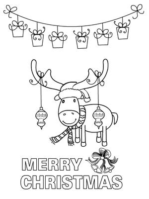 Merry Christmas - Coloring Card