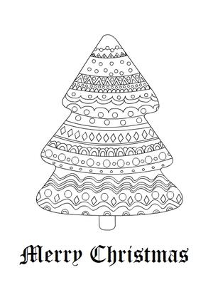 Merry Christmas - Coloring Card