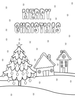 Merry Christmas - Coloring Card