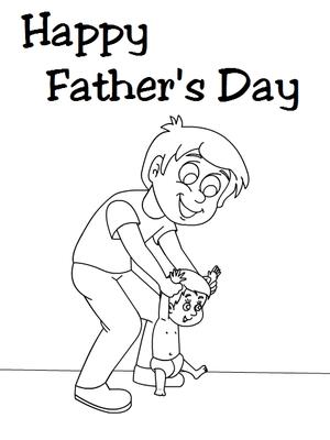 Happy Father's Day - Coloring Card