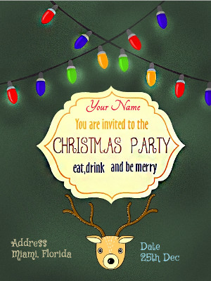 You are Invited to the Christmas Party - Eat, Drink and Be Merry
