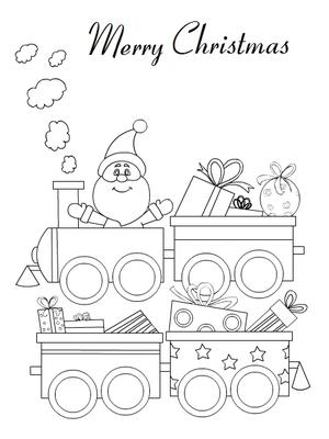 Merry Christmas - Coloring Card