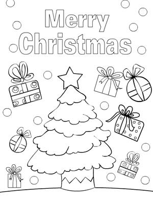 Merry Christmas - Coloring Card