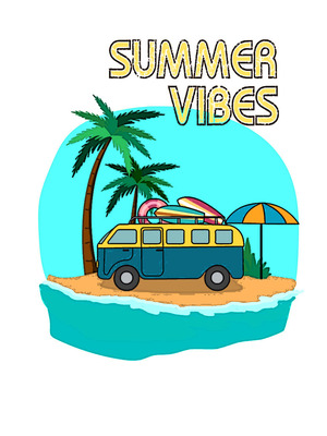 Capture the season! Our "Summer Vibes" card brings beach fun to your greetings.