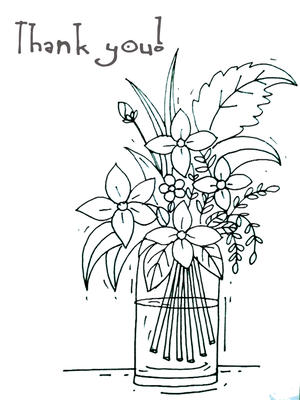 Thank You - Coloring Card