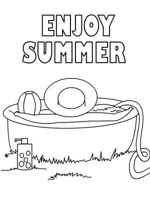 Summer Coloring Card