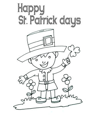 St Patricks Day Coloring Card