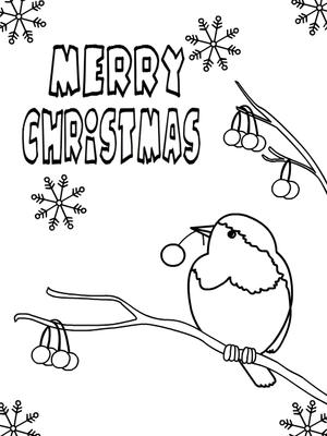 Merry Christmas - Coloring Card