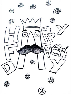 Happy Father's Day - Coloring Card