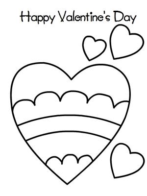 Happy 
Valentine's Day - Coloring Card